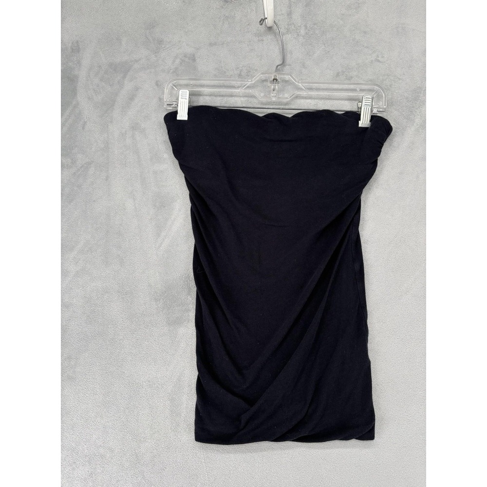 James Perse Tube Top Womens 3 Black Jersey Slim Fit Y2K Whimsigoth Tank